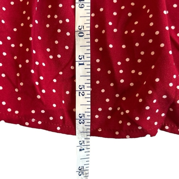 New Bloom Chic Women's US 22 24 Red Polka Dot Ruched Front Tiered Midi Dress NWT - Picture 13 of 13